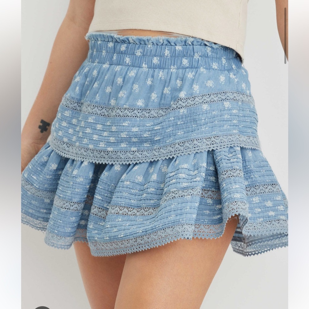 Aerie rock n ruffles skirt